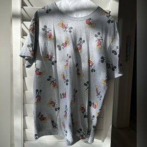 grey mickey mouse tee shirt